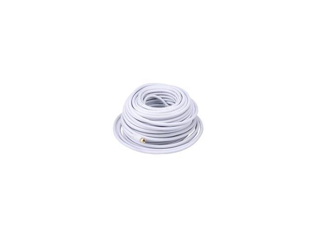 Monoprice 100ft RG6 (18AWG) 75Ohm, Quad Shield, CL2 Coaxial Cable with F Type Connector - White