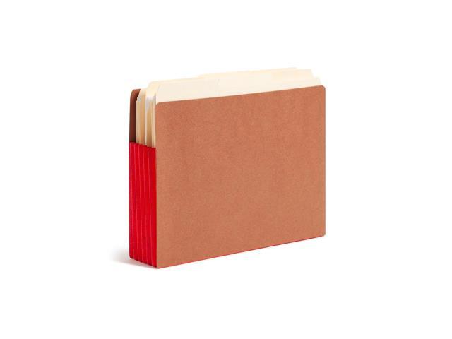 Smead 5 1/4' Exp File Pockets Straight Tab Letter Red 10/Box 73696