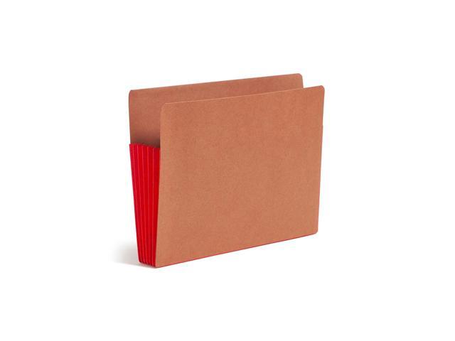 Smead 5 1/4' Exp File Pockets Straight Tab Letter Red 10/Box 73696