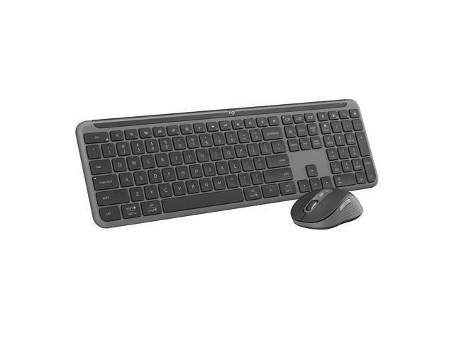 Logitech - MK955 Signature Slim Full-size Wireless Keyboard and Mouse Combo for Windows and Mac with Quiet Typing and Clicking - Graphite - image 7