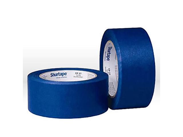 SHURTAPE CP 27 Painter's Tape, 24 mm W x 55 m L, 5.3 mil Thick, Blue, Rubber