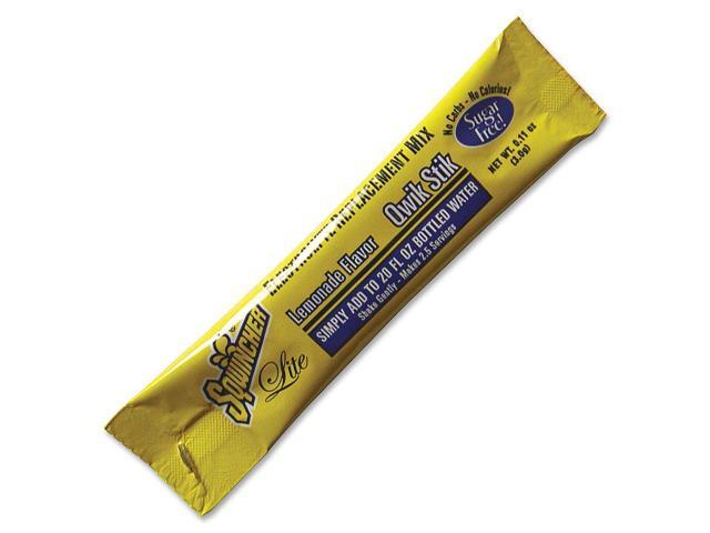 Sqwincher 690-060103-LA Sugar Free Qwik Stik 20 Oz Yield Lemonade Powder Pack 50-Pkg-500-Cs