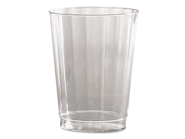 WNA Classic Crystal Plastic Tumblers 10 oz. Clear Fluted Tall 12/Pack CC10240