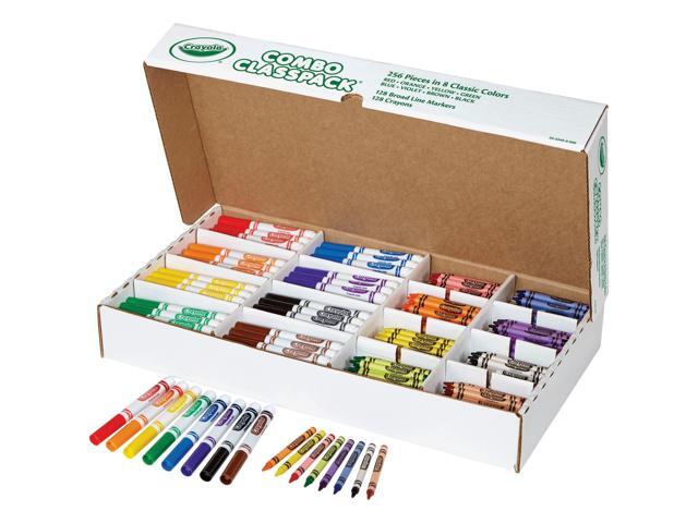 Crayola 52-3349 Crayons And Markers Combo Classpack, Eight Colors, 256/Set