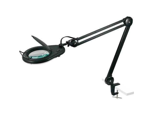 Photos - Chandelier / Lamp Lorell Magnifier Lamp 22-Watt Bulb 5-1/10'Wx5-1/10'Lx33'H Black 99957 LLR9 
