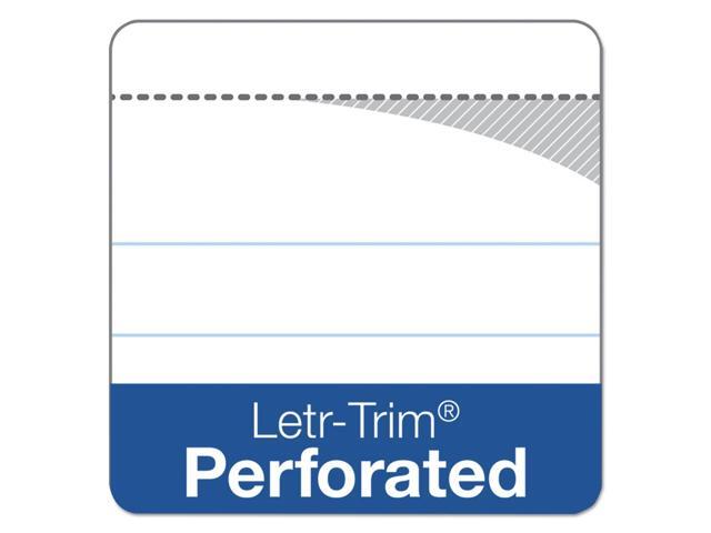 TOPS Docket Ruled Perforated Pads 5 x 8 Narrow White 50 Sheets 6/Pack 63366