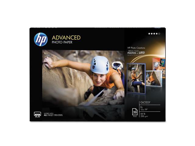Hp Advanced Photo Paper 66 lbs. Glossy 13 x 19 20 Sheets/Pack CR696A