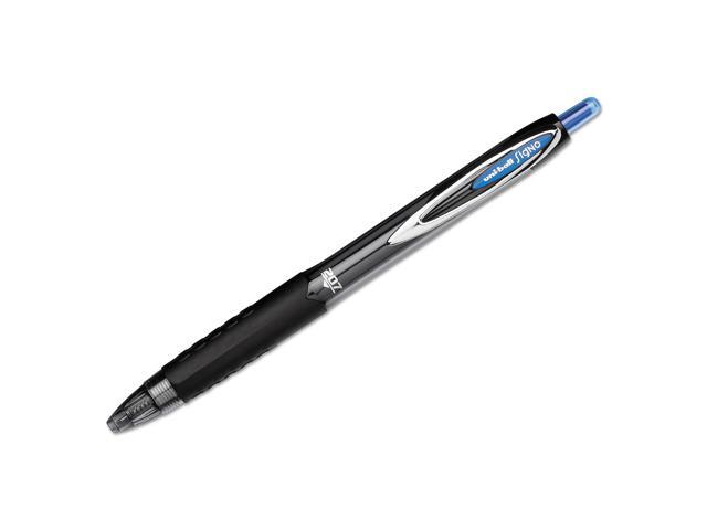 uni-ball 207 Needle Point Retractable Gel Pen 0.7mm Blue Ink Black Barrel Stand 1736098