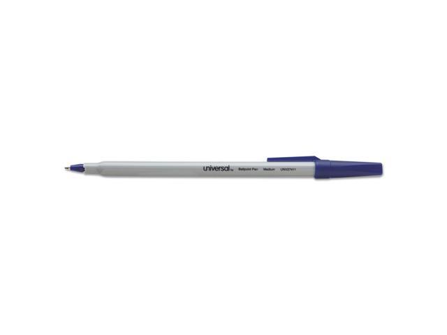 UNIVERSAL Economy Ballpoint Stick Oil-Based Pen Blue Ink Medium Dozen 27411