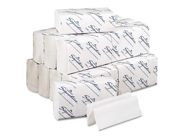 Signature Paper Towel 9 1/5 x 9 2/5 White 125/Pack 16 Packs/Carton 21000
