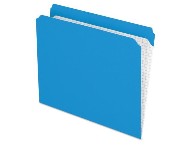Pendaflex Reinforced Top Tab File Folders Straight Cut Letter Blue 100/Box R152BLU