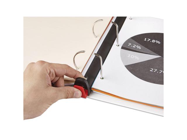 UNIVERSAL Push-Open Deluxe Plus D-Ring View Binder 1' Capacity 8-1/2 x 11 White 30712