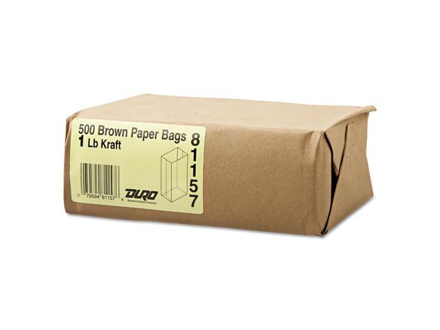 General #1 Paper Grocery Bag 30lb Kraft Standard 3 1/2 x 7 3/8 x 6 7/8 500 bags