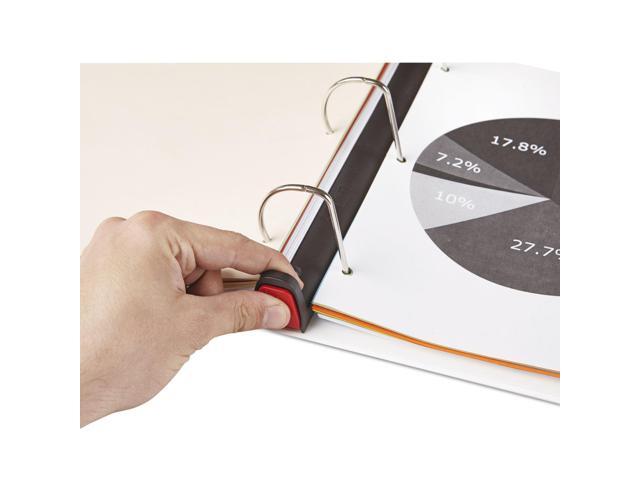 UNIVERSAL Push-Open Deluxe Plus D-Ring View Binder 2' Capacity 8-1/2 x 11 White 30732
