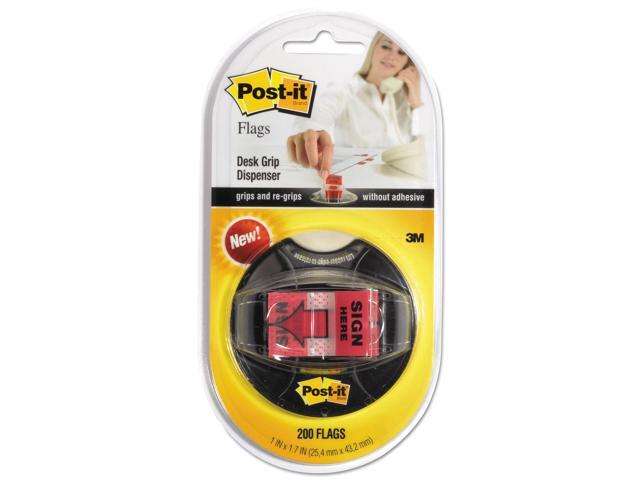3M 680HVSHR High Volume Flag Dispenser Sign Here Red 200 Flags per Dispenser