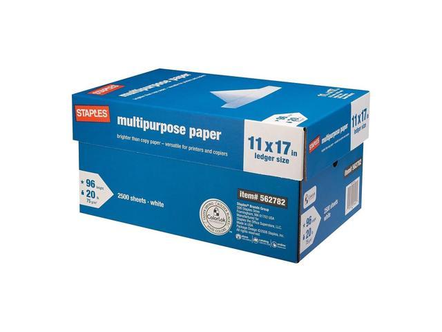 Staples 11  x 17  Multipurpose Paper 20 lbs. 96 Brightness 500/RM 5 RM/CT 5032