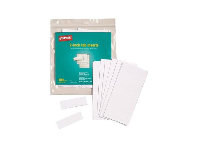 UPC 078973000457 product image for Staples Hanging Folder Tab Inserts 2' White 100/Pack (117762) TR117762/117762 | upcitemdb.com