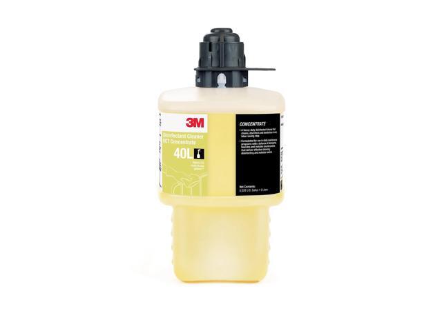 3M 40L Cleaner and Disinfectant, 2L Bottle, Fragrance Free, Yellow