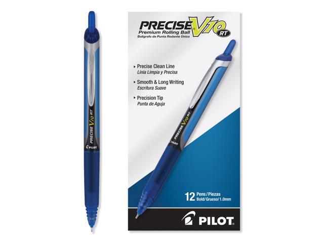 Pilot V10RT Retractable Roller Ball Pen Bold 1 mm Blue Ink/Barrel Stand 13453