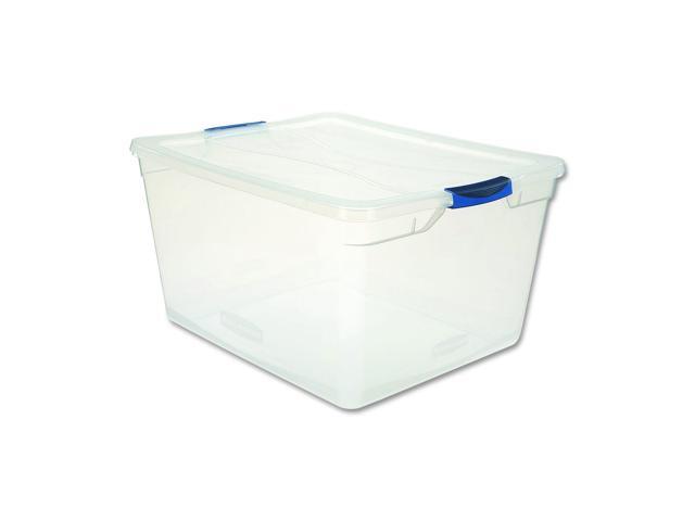 Rubbermaid Basic Latch-Lid Container 18 5/8w x 23 1/2d x 12 1/4h 71qt Clear RMCC710000
