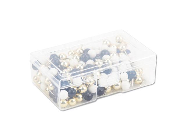 Fashion Push Pins Steel Gold 0.38' 36/Pack 3083U0624