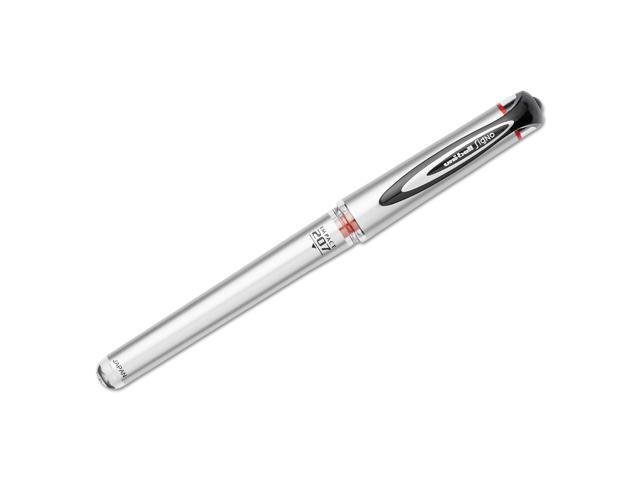 uni-ball 207 Impact Stick Gel Pen Bold 1mm Red Ink Black Barrel 65802