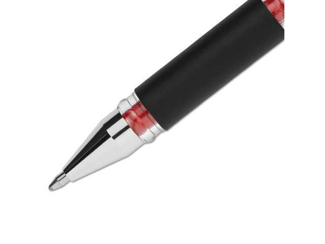 uni-ball 207 Impact Stick Gel Pen Bold 1mm Red Ink Black Barrel 65802