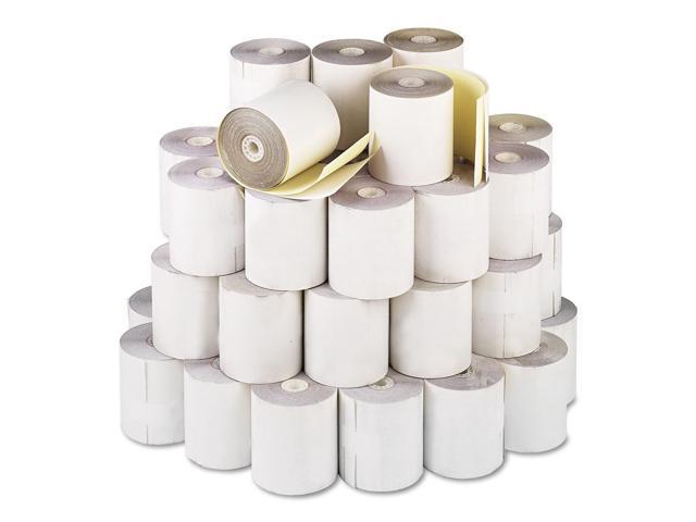 Iconex Impact Printing Carbonless Paper Rolls 3' x 90 ft White/Canary 90770470