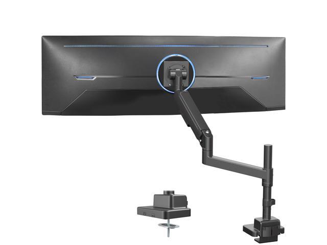 VIVO Black Heavy Duty Pneumatic Single Ultrawide Computer Monitor Arm Desk Mount