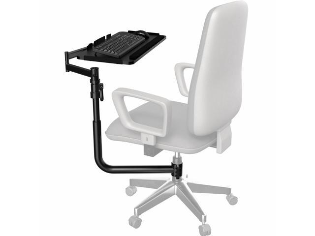 VIVO Office Chair Mounted 26 x 12 inch Full Motion Keyboard and Mouse Tray, (MOUNT-KB18CP)