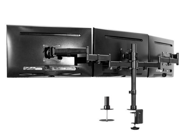 VIVO Triple Monitor Adjustable Mount Articulating Stand for 3 Screens up to 24'