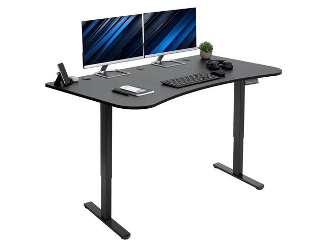 VIVO Electric 63 x 32 Stand Up Desk, Black Table Top, Black Frame