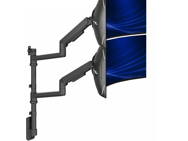 VIVO Dual Pneumatic Monitor Wall Mount, Fits Ultrawide Screens up to 49'