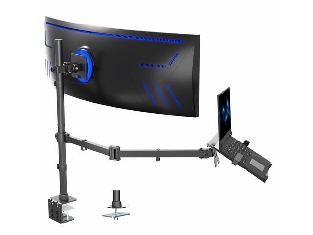 VIVO Single Ultrawide Monitor + Single Laptop Desk Mount, Up to 49 inch Screens