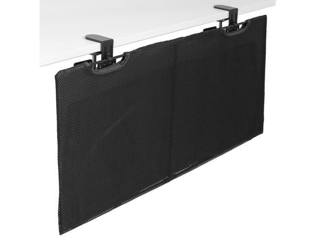 VIVO Black Clamp-on 30' Privacy & Cable Management Sleeve Panel Kit for Desk