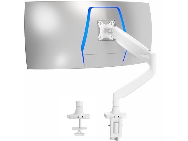 VIVO White Single 40' Ultrawide Computer Monitor Desk Mount, Pneumatic Spring