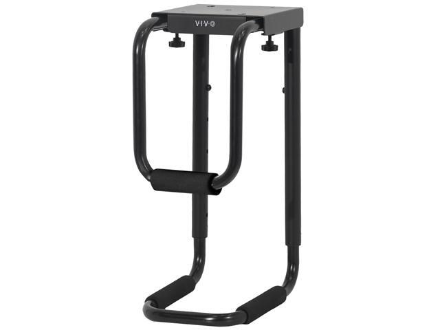 VIVO Black Heavy Duty Adjustable Under-Desk PC Mount, Computer Case Holder