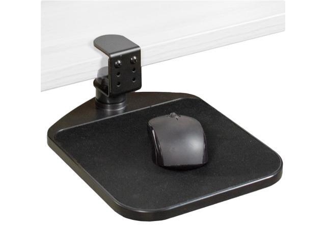 VIVO Black Rotating Desk Clamp Adjustable Computer Mouse Pad and Device Holder