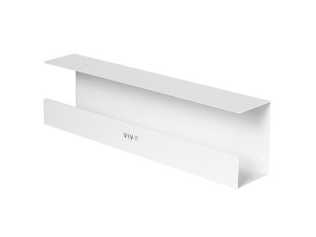 VIVO White Under Desk 17' Cable Management Tray, Wire Organizer, Cord Holder