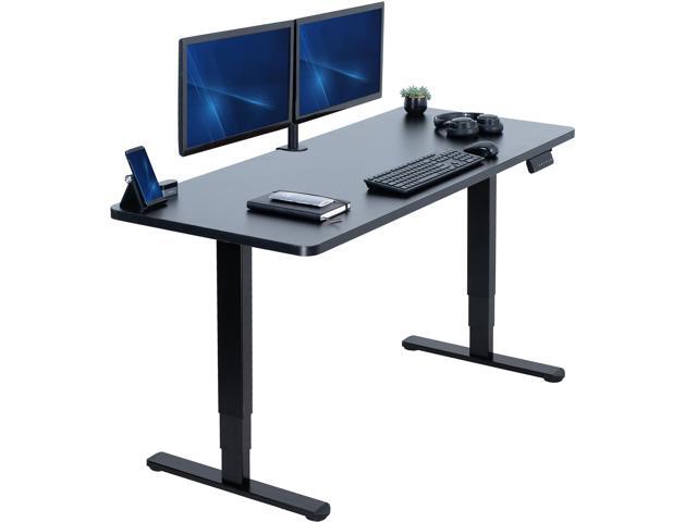 VIVO Electric 60' x 24' Stand Up Desk, Black Table Top, Black Frame