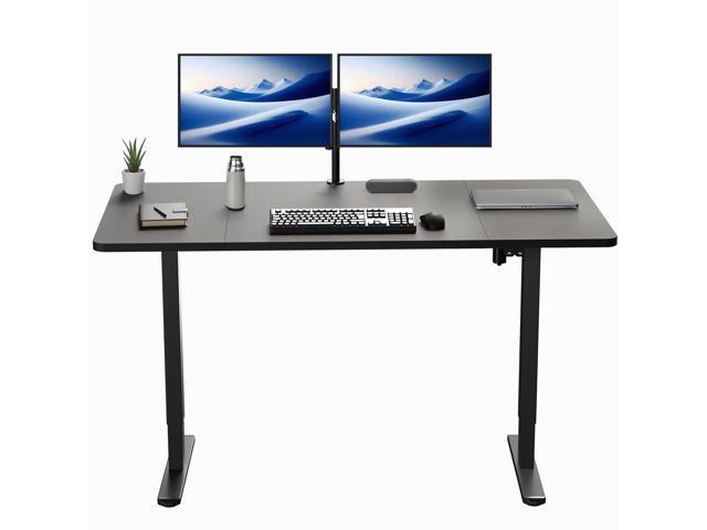 VIVO Electric 60 x 30 Stand Up Desk, Black Table Top, Black Frame