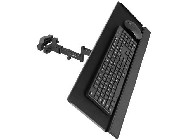 VIVO Steel Universal Full Motion Pole Mount, 26 Inch Keyboard and Mouse Tray