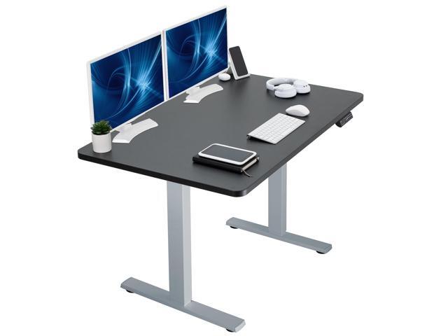 VIVO Electric 48' x 30' Stand Up Desk, Black Table Top, Gray Frame
