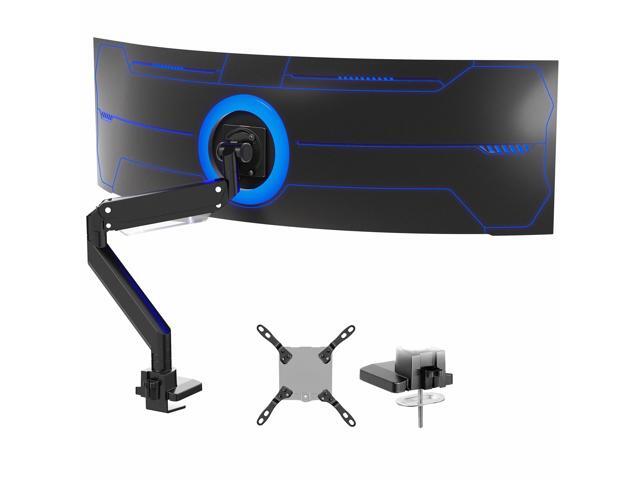 VIVO Black Clamp-On Pneumatic Spring Ultrawide Computer Monitor and TV Mount