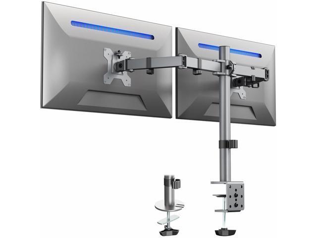 VIVO Gray Dual Monitor Desk Mount Stand, Fits Computer Screens up to 30'