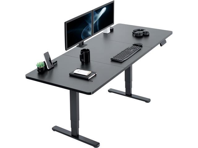 VIVO Electric 71 x 30 Stand Up Desk Workstation, Black Table Top, Black Frame