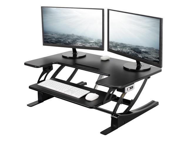 VIVO Black Electric Height Adjustable Extra Wide 42' Stand Up Desk Converter