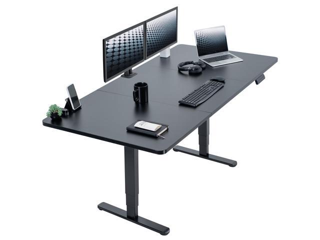 VIVO Electric 71 x 36 Stand Up Desk, Black Table Top, Black Frame