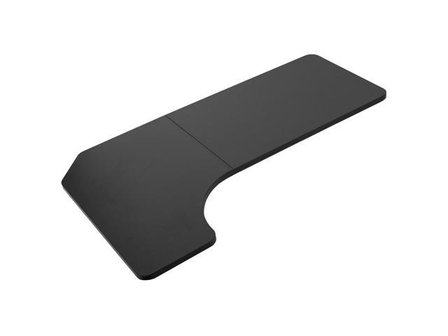 VIVO Black 58 x 35 inch Reversible Corner Table Top for Sit to Stand Desk Frames