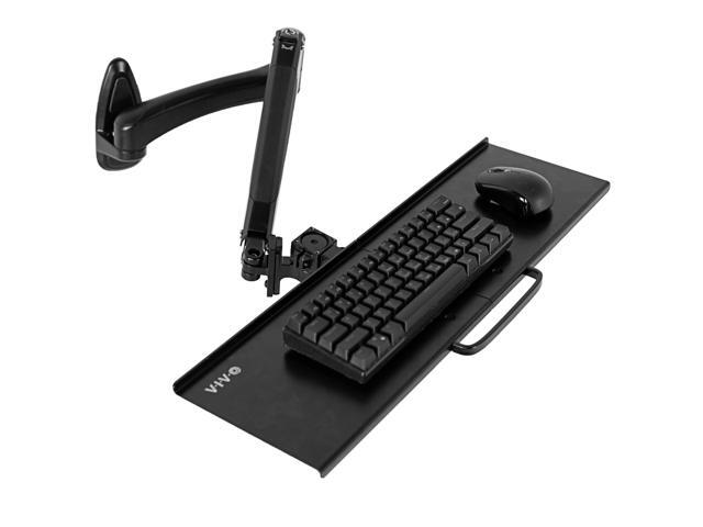 VIVO Articulating Keyboard & Mouse Platform Wall Mount, Keyboard Tray Arm